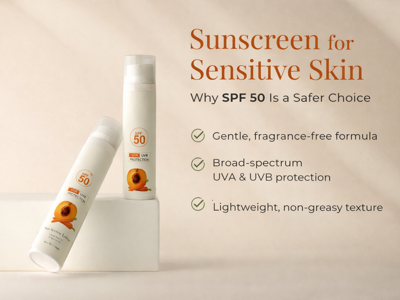 Sunscreen for Sensitive Skin: Why SPF 50 Is a Safer Choice