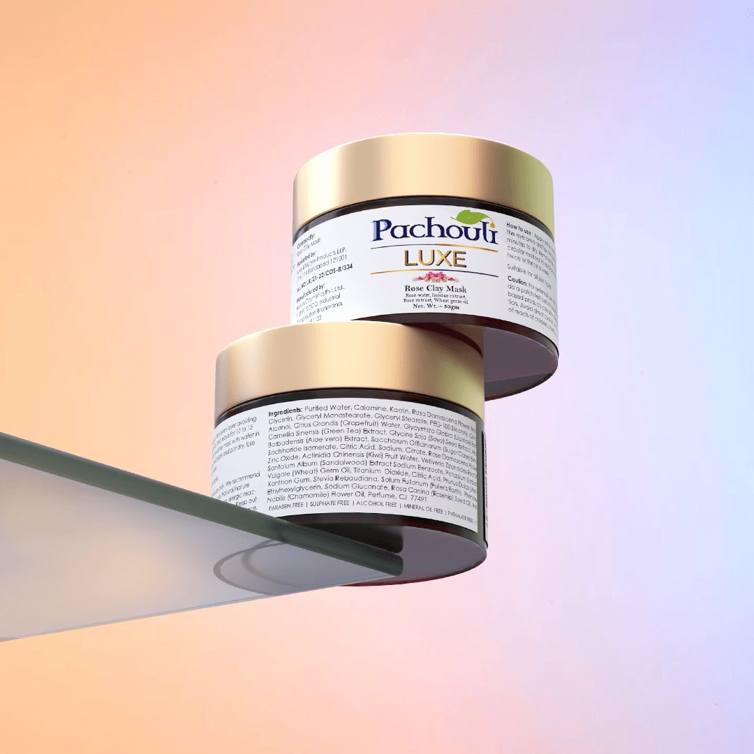 ROSE CLAY MASK - Plastic Bottle - Pachouli LUXE