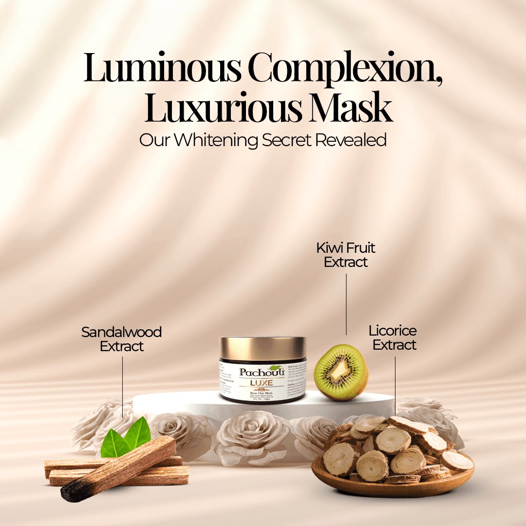 ROSE CLAY MASK - Plastic Bottle - Pachouli LUXE