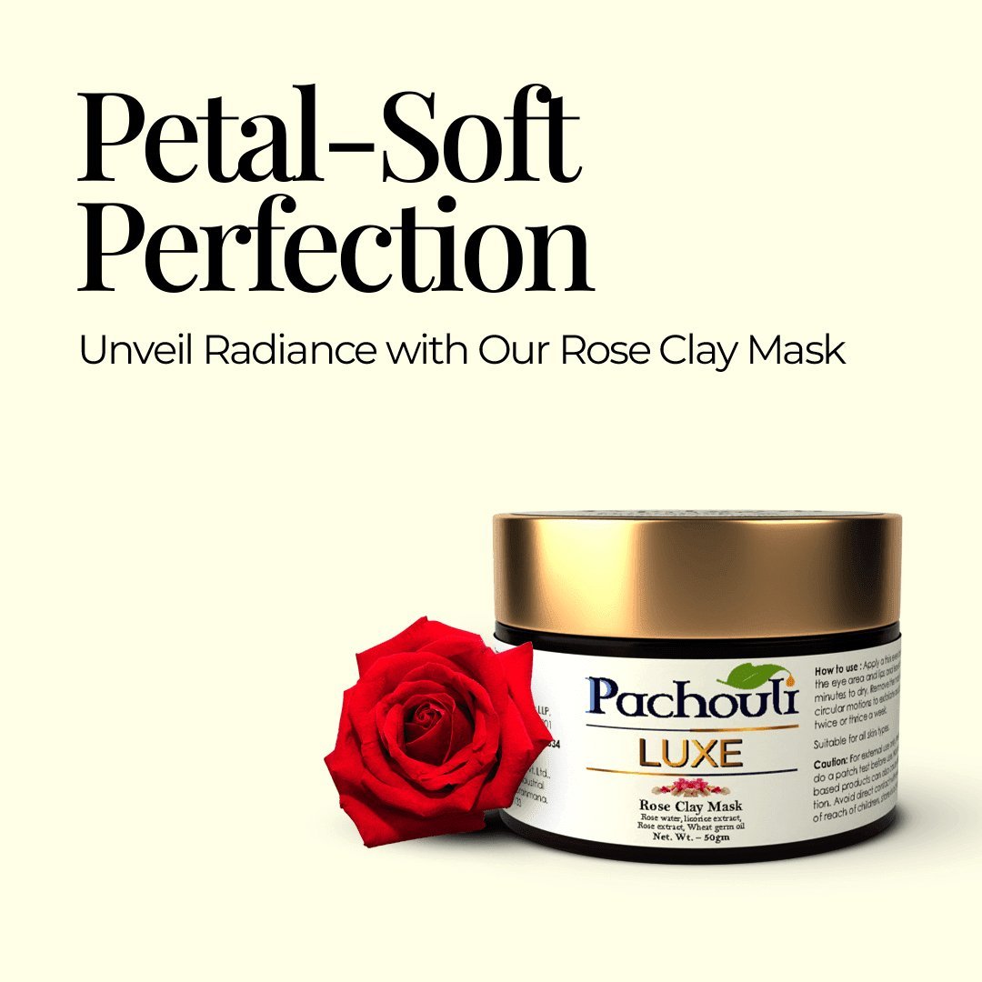 ROSE CLAY MASK - Plastic Bottle - Pachouli LUXE