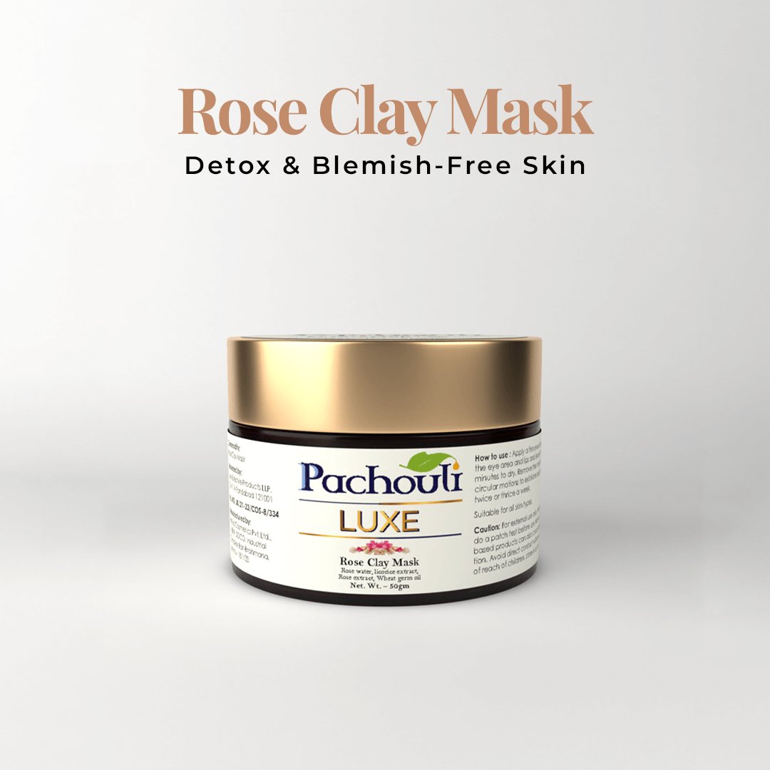 ROSE CLAY MASK - Plastic Bottle - Pachouli LUXE