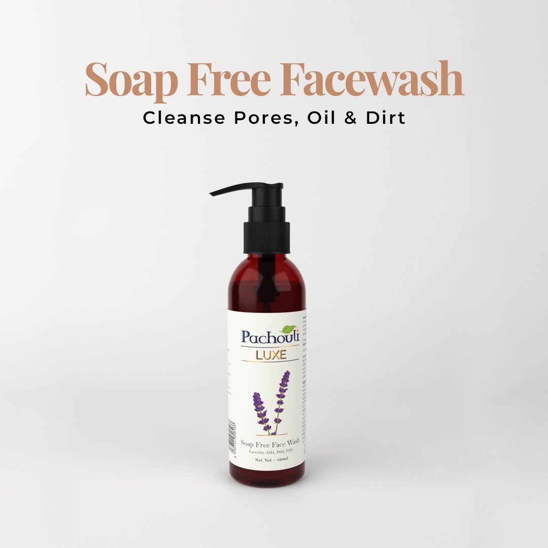 SOAP FREE FACE WASH - Plastic Bottle - Pachouli LUXE