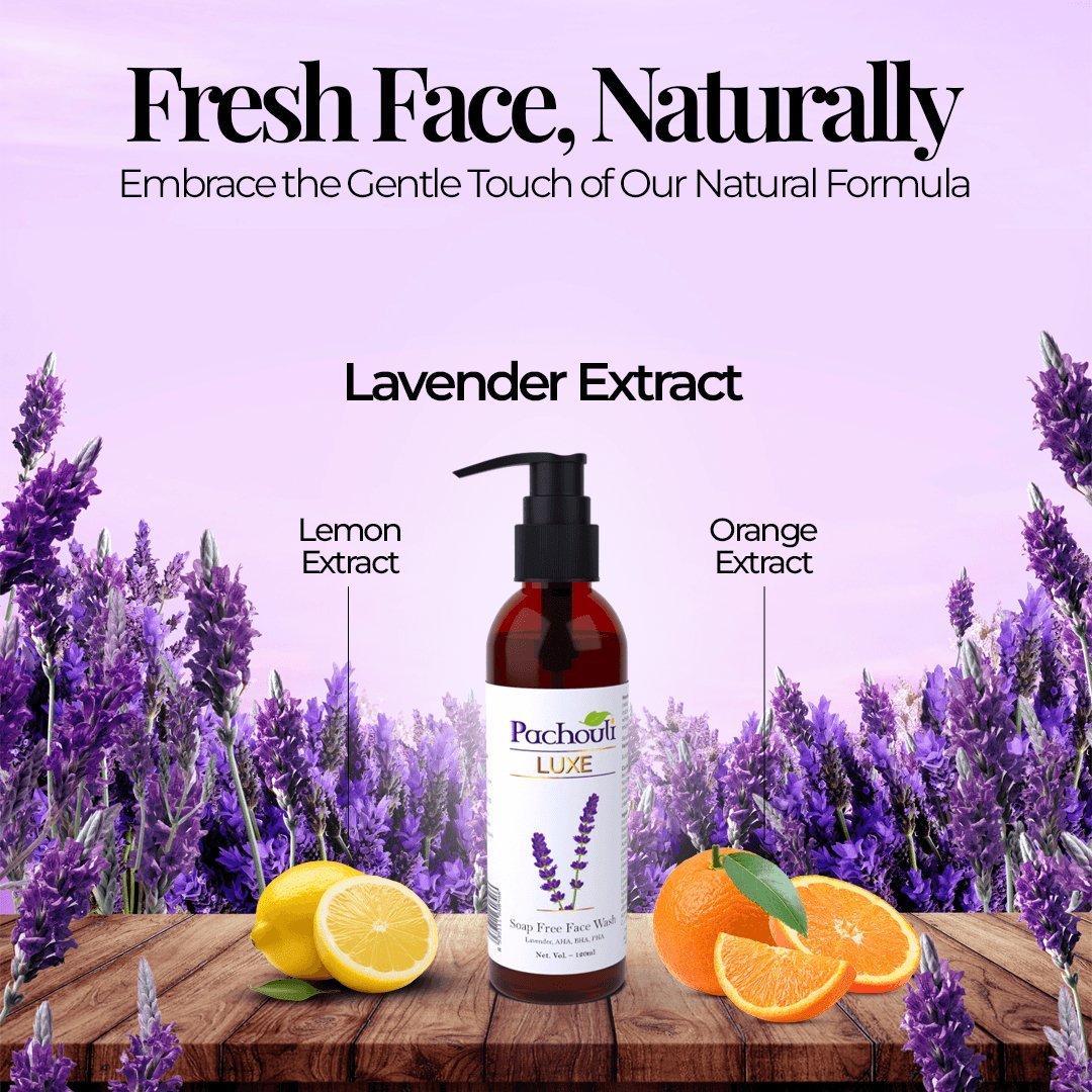 SOAP FREE FACE WASH - Plastic Bottle - Pachouli LUXE