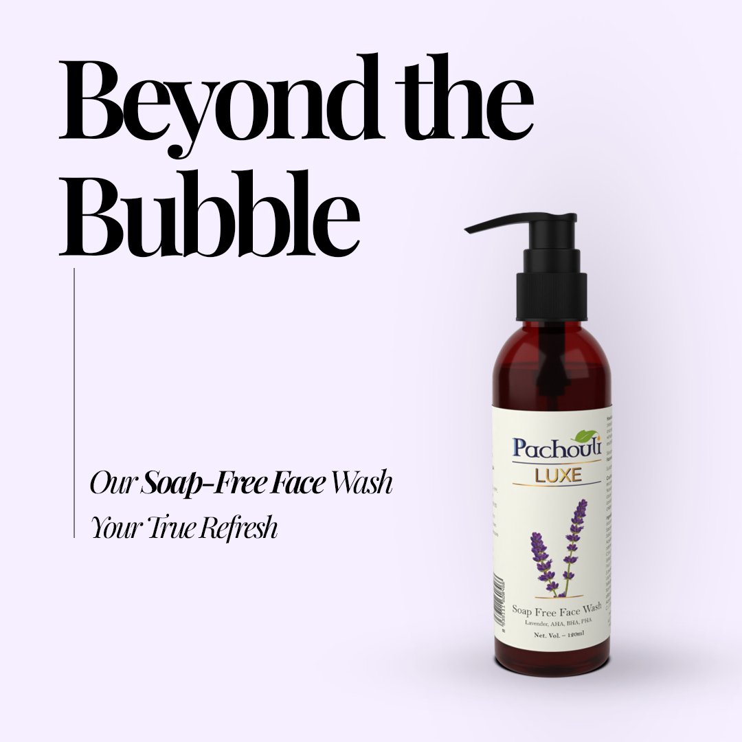 SOAP FREE FACE WASH - Plastic Bottle - Pachouli LUXE