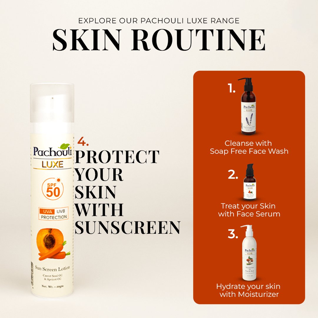 SUNSCREEN SPF50 - Plastic Bottle - Pachouli LUXE