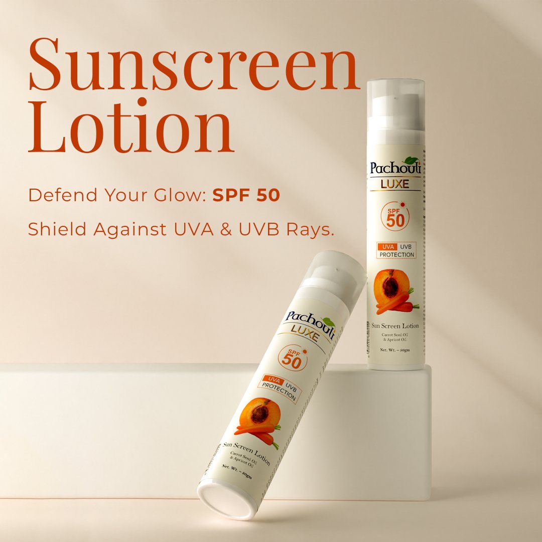 SUNSCREEN SPF50 - Plastic Bottle - Pachouli LUXE