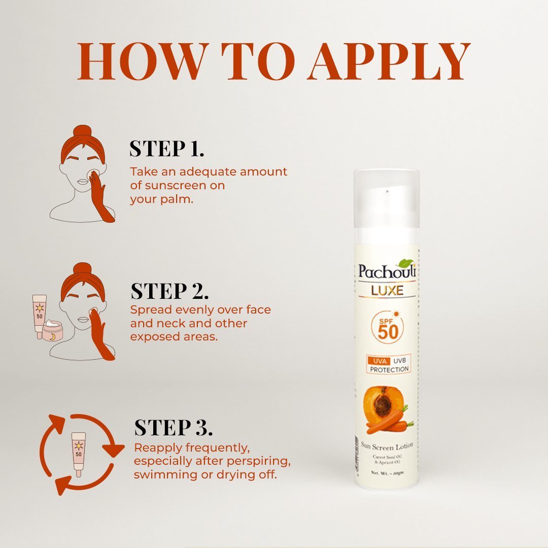 SUNSCREEN SPF50 - Plastic Bottle - Pachouli LUXE