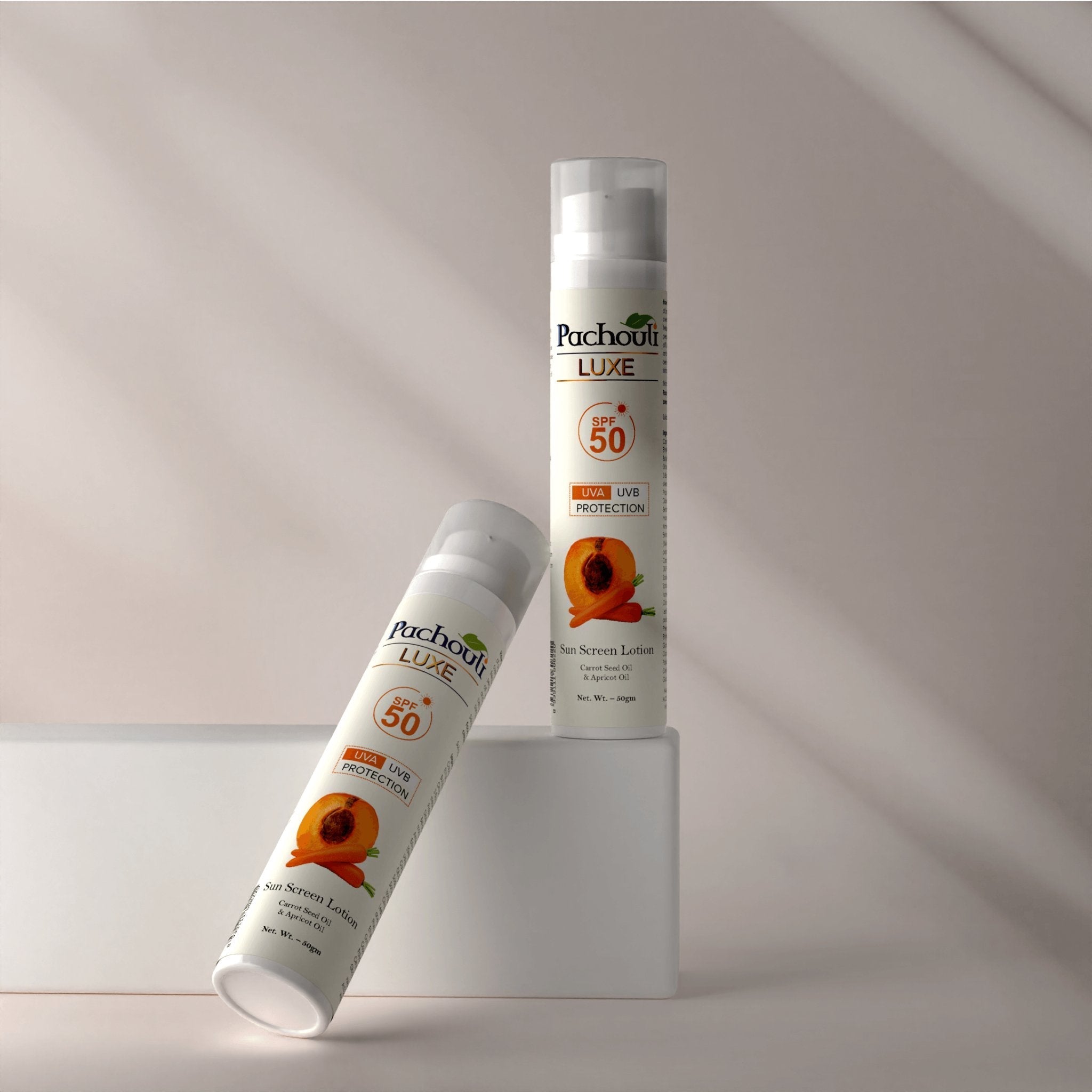 SUNSCREEN SPF50 - Plastic Bottle - Pachouli LUXE