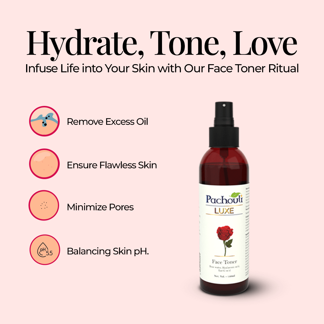 Face Toner: Balance pH & Oil, Dirt Skin Cleanser - 120ml - Plastic Bottle - Pachouli LUXE